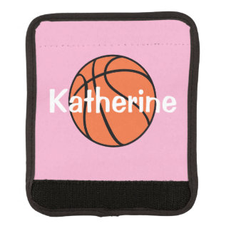 Girls Cute Pink Basketball Sports Kids Luggage Handle Wrap