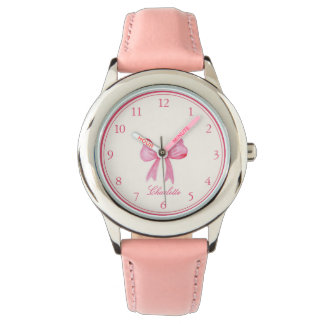 Girls Cute Pink Bow Watch