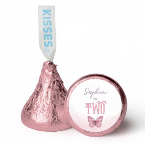 Girls Cute Pink Butterfly Kids 2nd Birthday Hershey®'s Kisses®