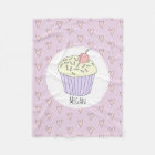 Girls Cute Pink Cupcake Muffin & Name Kids