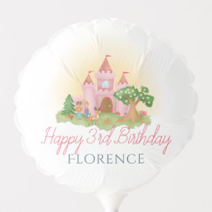 Girls Cute Pink Princess Castle Birthday Balloon
