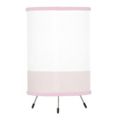 Girls Cute Pink Princess Castle Personalized Name Tripod Lamp (Back)