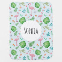 Girls Cute Pink Tropical Flamingo Pattern
