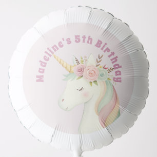 Girls Cute Pink Unicorn Birthday Balloon