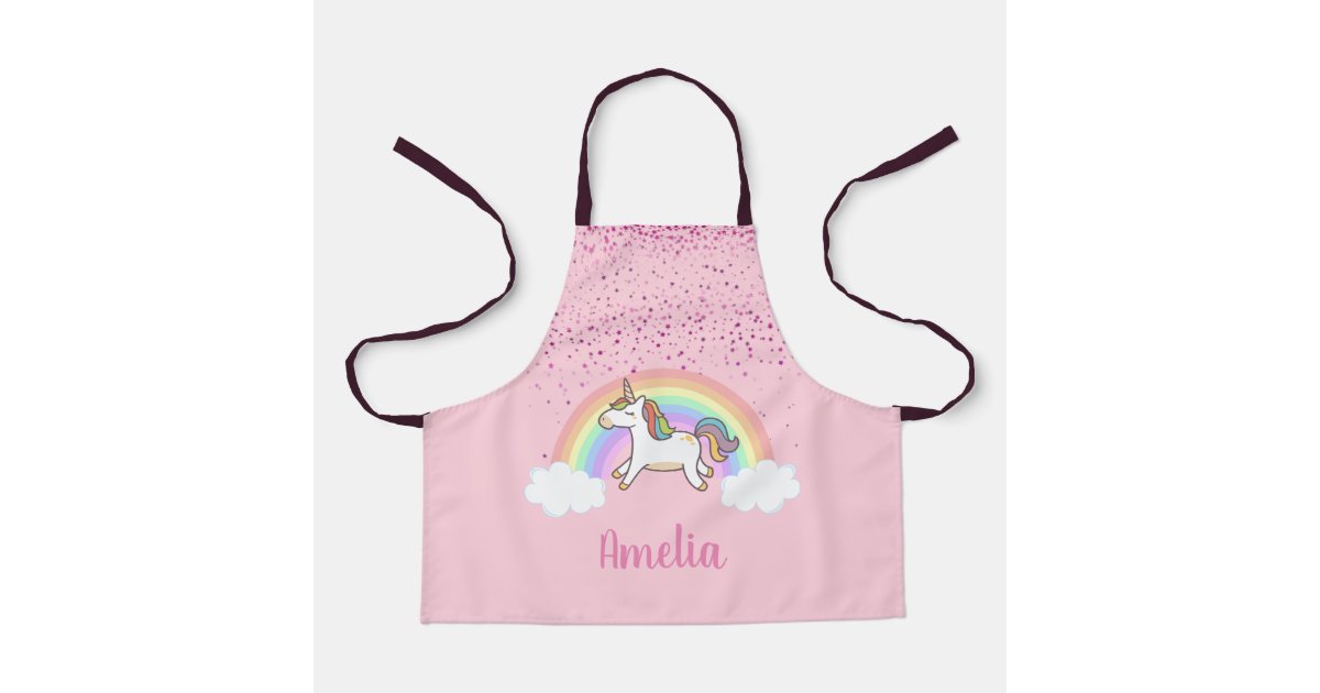 Boho Rainbow Custom Aprons for Toddler Girls, Boys, Adults