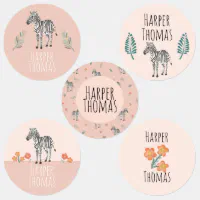 Kid's Labels: Floral Name Labels For Kids