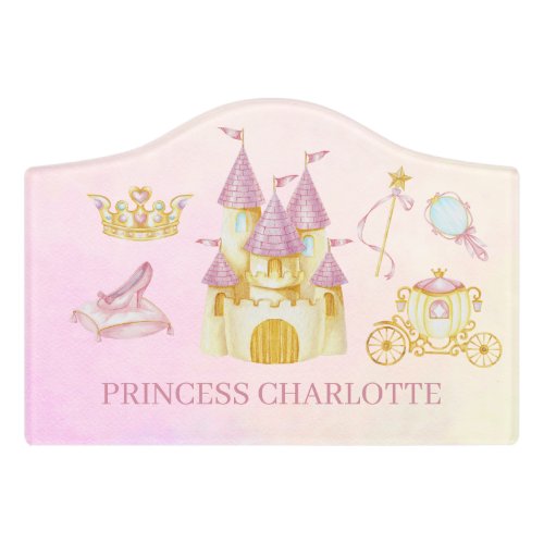 Girls Cute Princess Fairytale Nursery Kids Door Door Sign