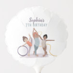 Girls Cute Purple Gymnastics Kids Birthday Balloon<br><div class="desc">This cute and modern sports-themed kids birthday balloon design features a purple gymnastics design. The plate can be personalized with your girls name and age. The perfect sports-themed decor addition to your child's birthday party!</div>