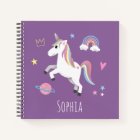 Girls Cute Purple Magical Unicorn Kids School