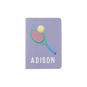 Girls Cute Purple Tennis Sports Kids Passport Holder