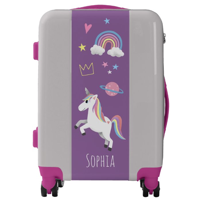 kids suitcase unicorn