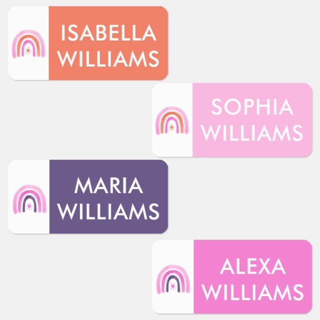 Girls Cute Simple Name Clothing Labels  (Group)