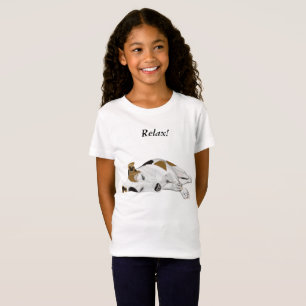 Girls Cute Sleeping Jack Russell T-Shirt