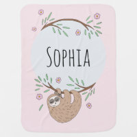 Girls Cute Sleeping Sloth Animal and Name