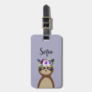 Sloth luggage tag discount