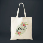 Girls Cute Spring Botanical Flowers and Name Tote Bag<br><div class="desc">This gorgeous kids floral tote bag design features cute spring watercolor flowers,  and has space for you to write your girls name in an elegant font. A perfect pastel,  botanical gift for any girl,  or for a new Mom to use as a diaper bag!</div>