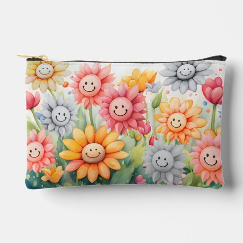 Girls Cute Sunflowers Accessory Pouch Bag