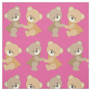 Girls Cute Teddy Bears Fabric
