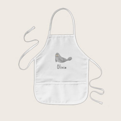 Girls Cute Under the Sea Ocean Seal Kids' Apron
