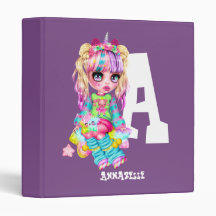 Girls Cute Unicorn Personalized Named Monogram