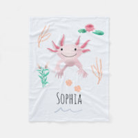 Girls Cute & Whimsical Happy Pink Axolotl Kids