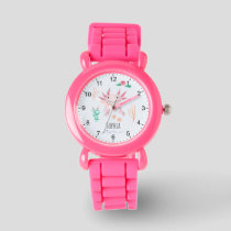 Girls Cute & Whimsical Pink Axolotl Kids Watch
