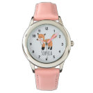 Girls Cute Woodland Fox Cartoon and Name Kids Watch Girls Cute Woodland Fox Cartoon and Name Kids Watch