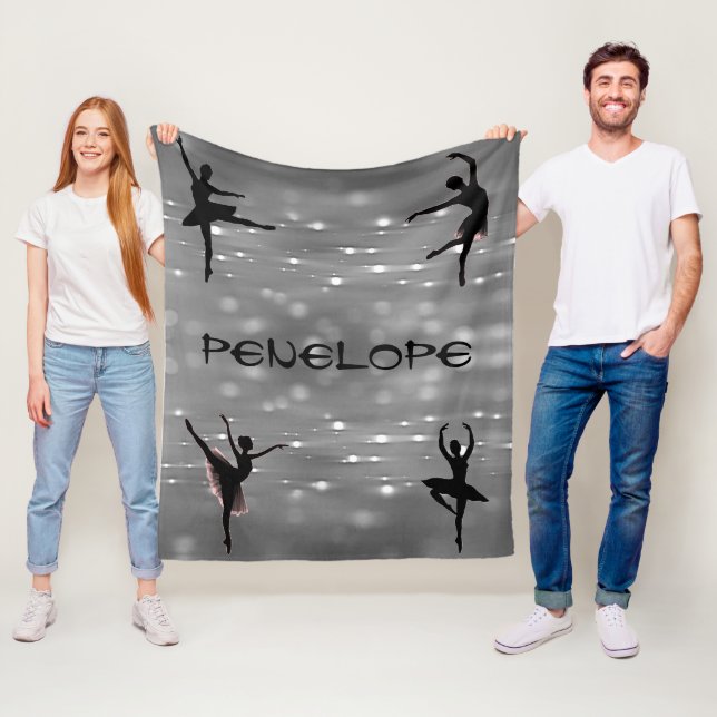 Girls Dance Charcoal Fleece Blanket (In Situ)