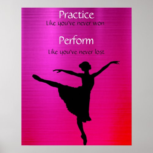Girls Dance Practice Perform Encouragement Poster