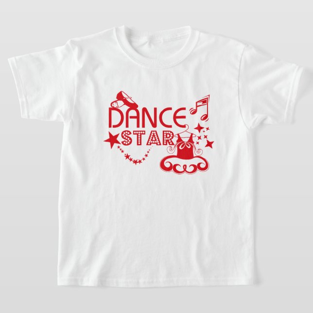 Girls Dance Star Raglan T-Shirt (Laydown)