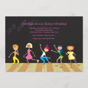 Girls Dancing Party Invitation