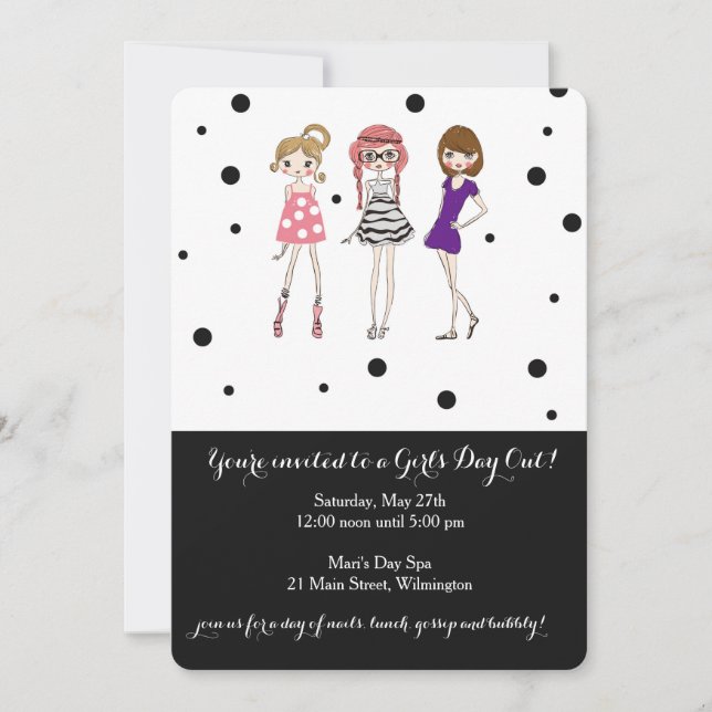 Girls Day / Bachelorette / Glamour Party Invite (Front)