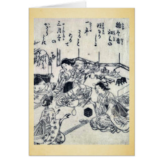 Girl's day by Nishikawa, Sukenobu Ukiyoe Cards