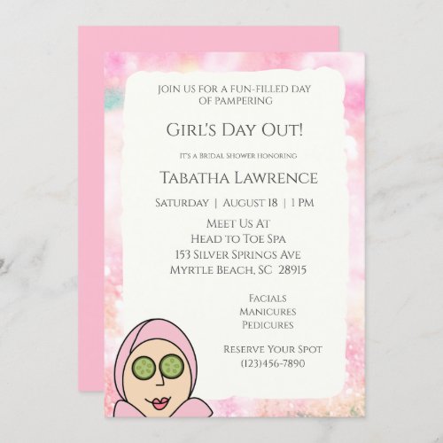 Girls Day Out Spa Invitation