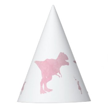 Girls Dinosaur Party Hats - Girly Trex by BrunamontiBoutique at Zazzle