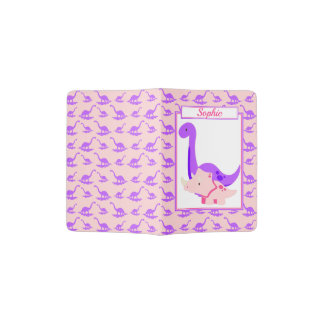 Girls Dinosaur Pink Passport Holder