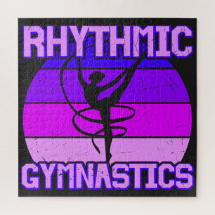 Girls Distressed Rhythmic Gymnastics  Jigsaw Puzzle