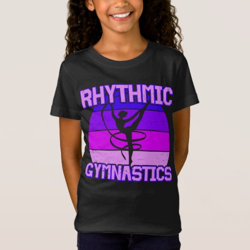 Girls Distressed Rhythmic Gymnastics  T_Shirt