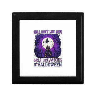 Girls Dont Like Boys Witches Halloween Haunted Hou Gift Box