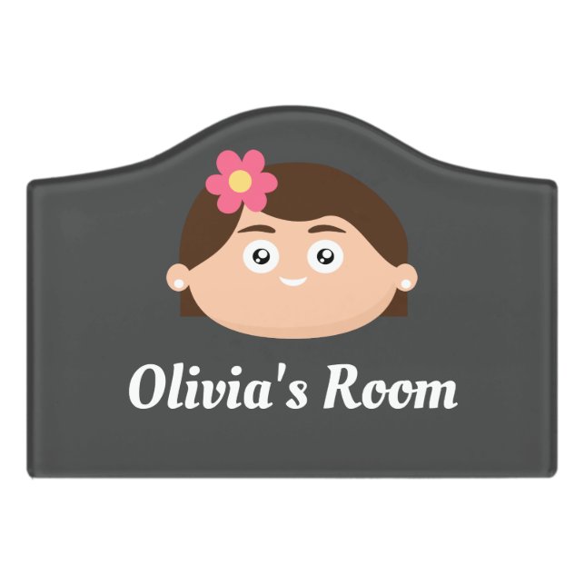 Girl's Door Sign (Small Crest Front)