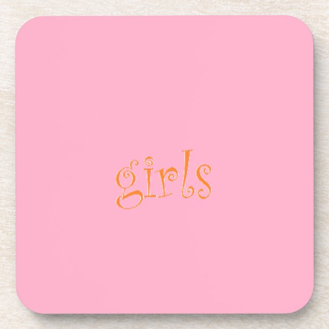 girls drink coaster (Front)