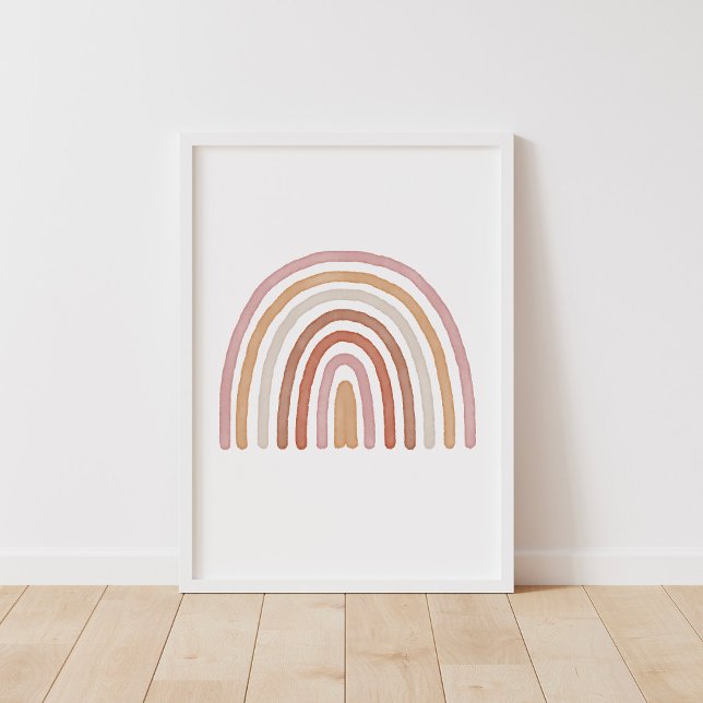 Girls Earthy Boho Rainbow Nursery Poster (Creator Uploaded)