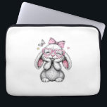 Girls Easter Cute Bunny Face Pink Easter Kids Todd Laptop Sleeve<br><div class="desc">Girls Easter Cute Bunny Face Pink Easter Kids Toddler Girls T-Shirt</div>