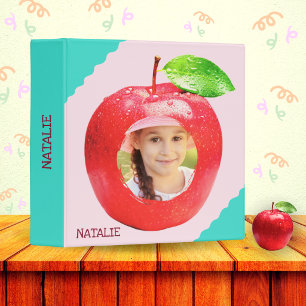 Girls Elegant Pink Back-to-School Photo Keepsake 3 Ring Binder
