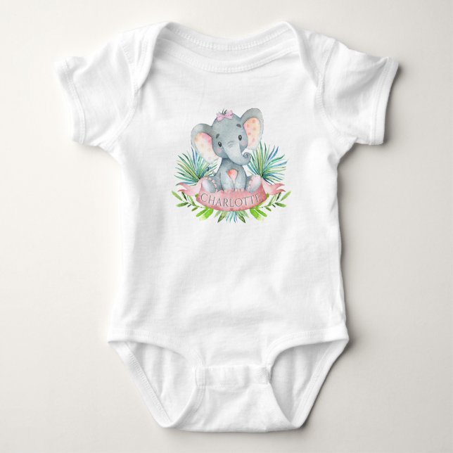 Girls Elephant Baby Shirts (Front)