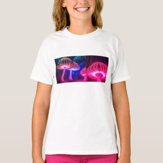 Girls Enchanting World of Mushrooms a SS White T-Shirt