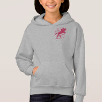 Girls Equestrian Hunter Jumper Horse Hoodie White
