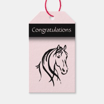 Girls Equine Congratulations Gift Tags