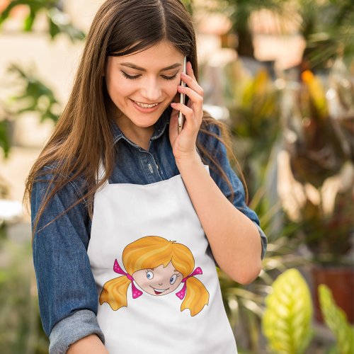 Girls Face Adult Apron