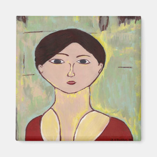 Girl's Face After Matisse Magnet